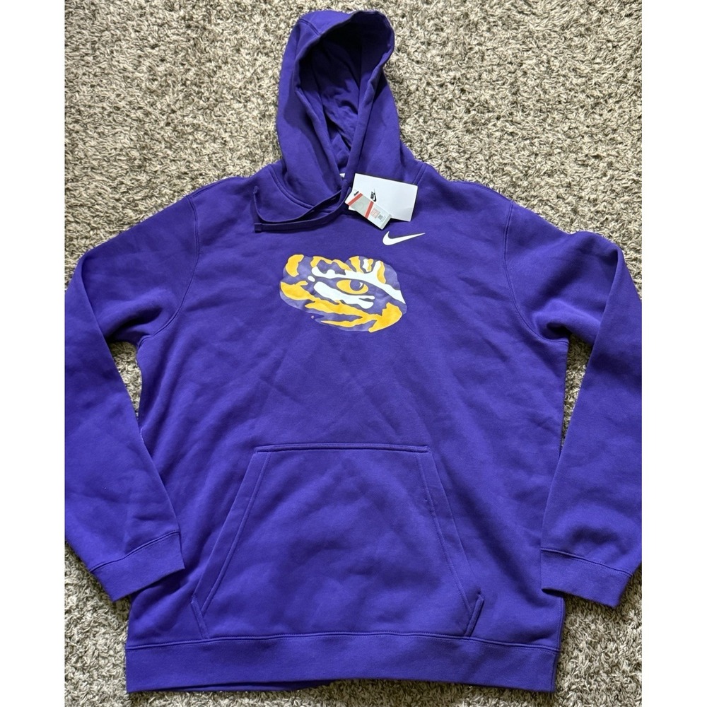 NEW Nike LSU Tigers NCAA Hoodie Tiger Logo Sweatshirt (XL)